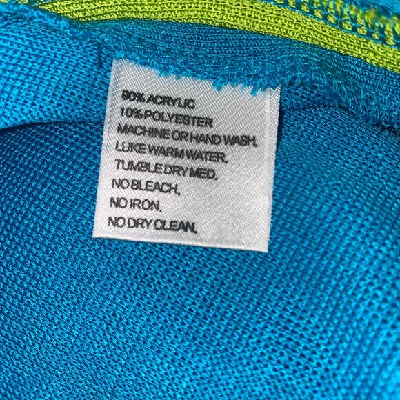 Exclusively Misook Blue Green Colorblock Long Sleeve Cardigan Sweater Size M - Picture 10 of 10